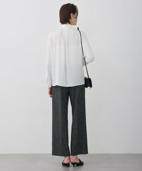 L size ONWARD(大きいサイズ) / エルサイズオンワード シャツ・ブラウス | BackSatinAmunzen  異素材デザイン シャツブラウス | 詳細2