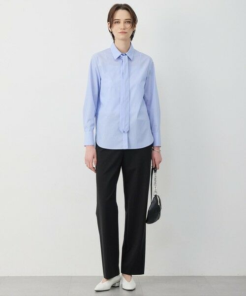 L size ONWARD(大きいサイズ) / エルサイズオンワード シャツ・ブラウス | 【2WAY】 クリーンブロード タイ付きシャツ | 詳細14