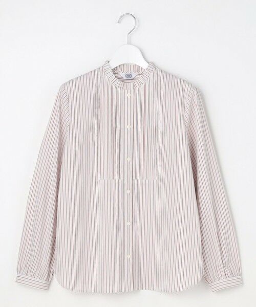 L size ONWARD(大きいサイズ) / エルサイズオンワード シャツ・ブラウス | BEZコットンナイロン ストライプ フリル襟 ブラウス | 詳細5