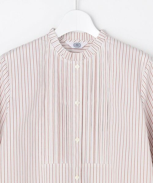 L size ONWARD(大きいサイズ) / エルサイズオンワード シャツ・ブラウス | BEZコットンナイロン ストライプ フリル襟 ブラウス | 詳細6