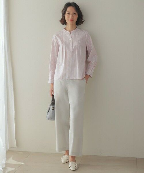 L size ONWARD(大きいサイズ) / エルサイズオンワード シャツ・ブラウス | 【WEB限定カラーあり】コンパクトエステネージュ スキッパー ブラウス | 詳細1