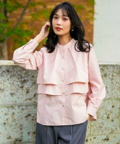 L size ONWARD(大きいサイズ) / エルサイズオンワード シャツ・ブラウス | ラッフルレイヤード ブラウス