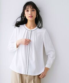 L size ONWARD(大きいサイズ) / エルサイズオンワード シャツ・ブラウス | フロントタックバイカラー ブラウス