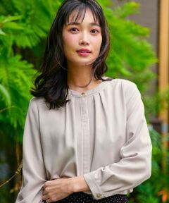 L size ONWARD(大きいサイズ) / エルサイズオンワード シャツ・ブラウス | フロントタックバイカラー ブラウス