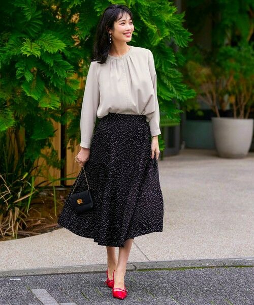 L size ONWARD(大きいサイズ) / エルサイズオンワード シャツ・ブラウス | フロントタックバイカラー ブラウス | 詳細16