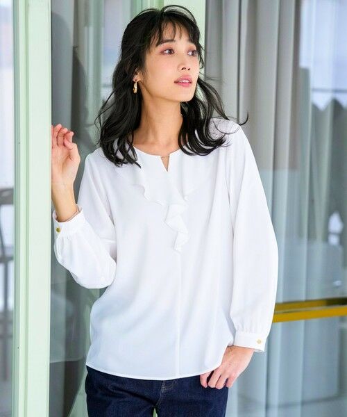 L size ONWARD(大きいサイズ) / エルサイズオンワード シャツ・ブラウス | フリル ブラウス | 詳細1