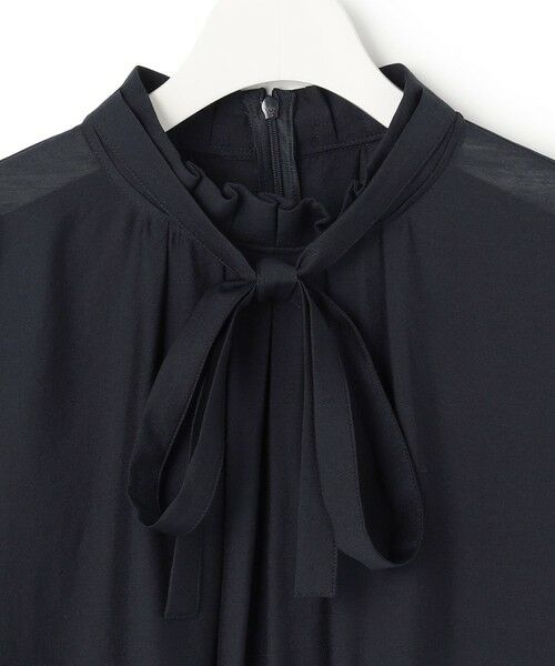 L size ONWARD(大きいサイズ) / エルサイズオンワード シャツ・ブラウス | TRオーガンジー 2WAY ボウタイブラウス | 詳細14