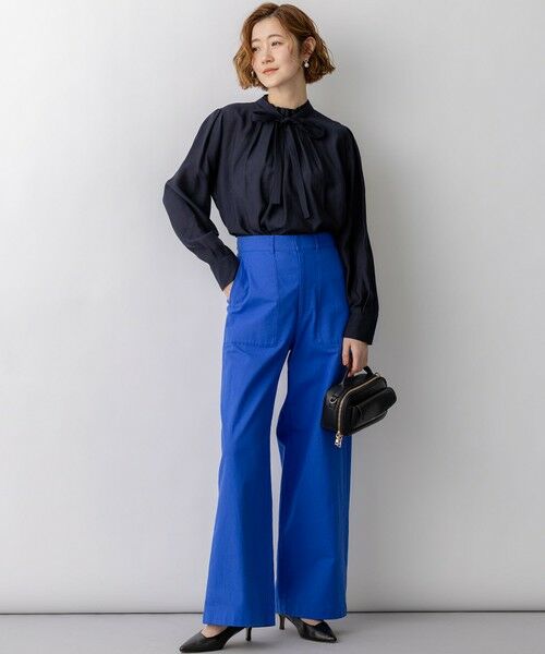 L size ONWARD(大きいサイズ) / エルサイズオンワード シャツ・ブラウス | TRオーガンジー 2WAY ボウタイブラウス | 詳細9