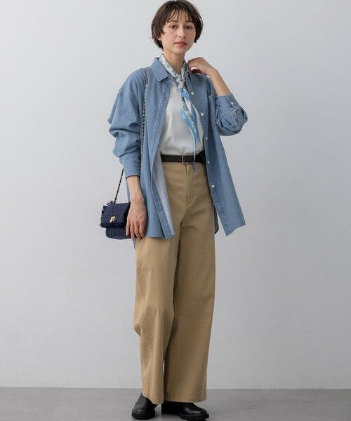 L size ONWARD(大きいサイズ) / エルサイズオンワード シャツ・ブラウス | ライトダンガリー デニムシャツ | 詳細4