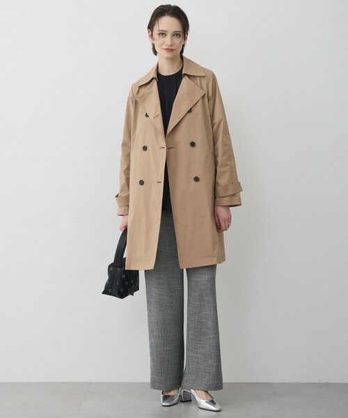 L size ONWARD(大きいサイズ) / エルサイズオンワード トレンチコート | 【2WAY仕様】メモリーストレッチタフタ トレンチコート | 詳細4