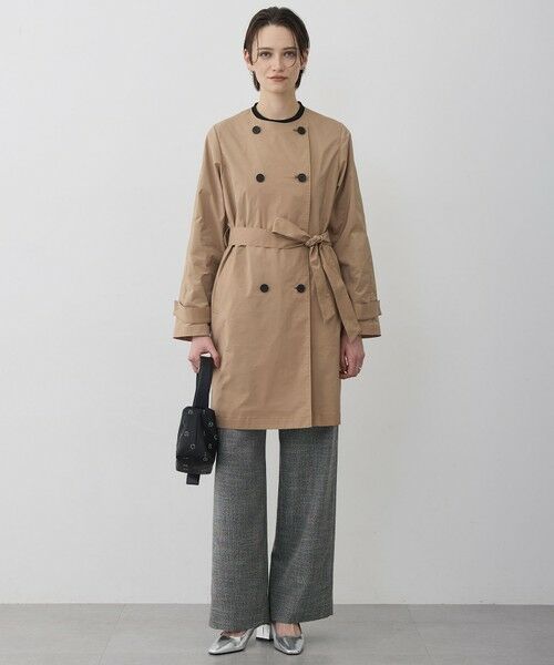 L size ONWARD(大きいサイズ) / エルサイズオンワード トレンチコート | 【2WAY仕様】メモリーストレッチタフタ トレンチコート | 詳細7