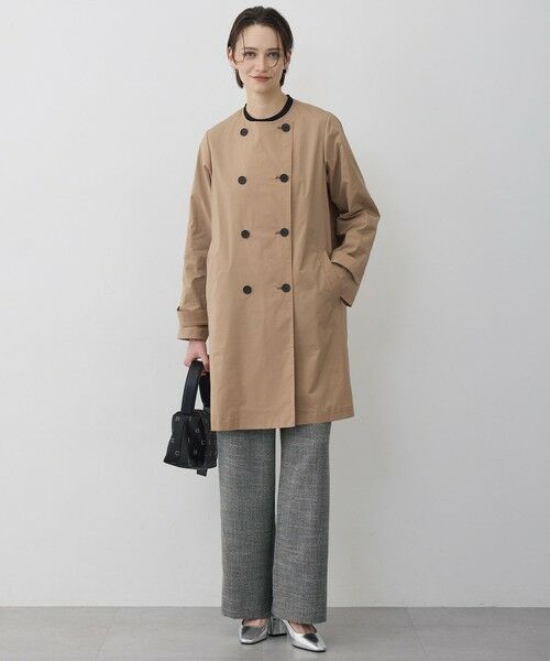 L size ONWARD(大きいサイズ) / エルサイズオンワード トレンチコート | 【2WAY仕様】メモリーストレッチタフタ トレンチコート | 詳細8
