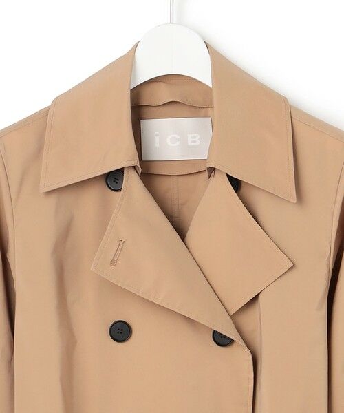 L size ONWARD(大きいサイズ) / エルサイズオンワード トレンチコート | 【2WAY仕様】メモリーストレッチタフタ トレンチコート | 詳細10