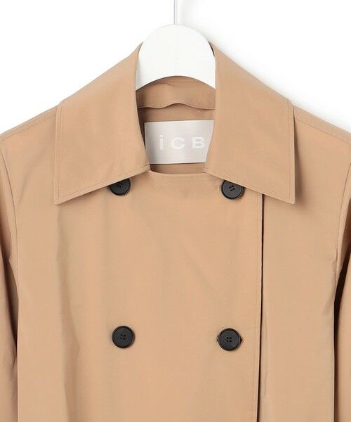 L size ONWARD(大きいサイズ) / エルサイズオンワード トレンチコート | 【2WAY仕様】メモリーストレッチタフタ トレンチコート | 詳細12