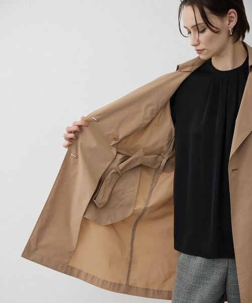 L size ONWARD(大きいサイズ) / エルサイズオンワード トレンチコート | 【2WAY仕様】メモリーストレッチタフタ トレンチコート | 詳細8