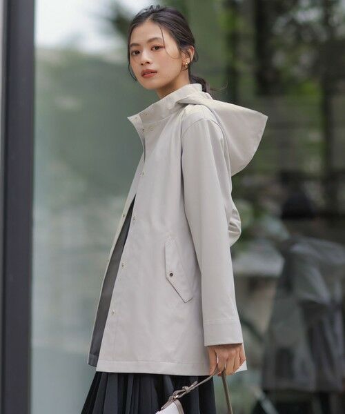 L size ONWARD(大きいサイズ) / エルサイズオンワード その他アウター | 【春のマストアイテム・2way】ドライツイルストレッチ フーデット アウター | 詳細1