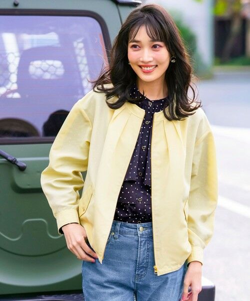 L size ONWARD(大きいサイズ) / エルサイズオンワード ブルゾン | スプリングコンフォート ブルゾン（シトラスイエロー）