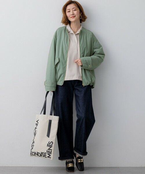 L size ONWARD(大きいサイズ) / エルサイズオンワード ダウンジャケット・ベスト | ライトパディング ノーカラー アウター | 詳細7