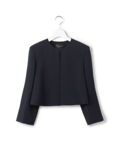 L size ONWARD(大きいサイズ) / エルサイズオンワード ノーカラージャケット | 【APPLAUDIR】クリアジョーゼット コンパクトタックジャケット