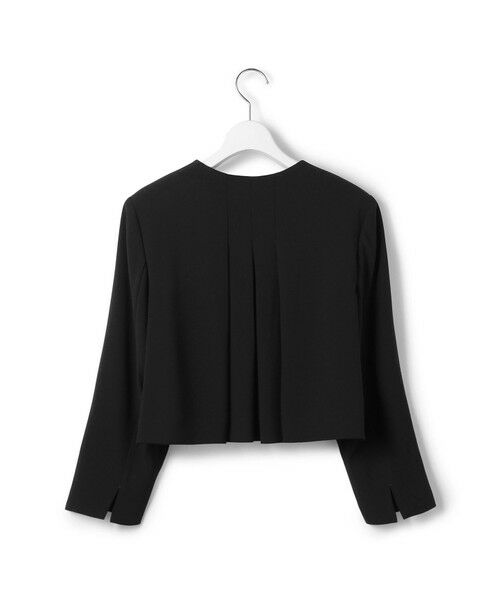 L size ONWARD(大きいサイズ) / エルサイズオンワード ノーカラージャケット | 【APPLAUDIR】クリアジョーゼット コンパクトタックジャケット | 詳細5