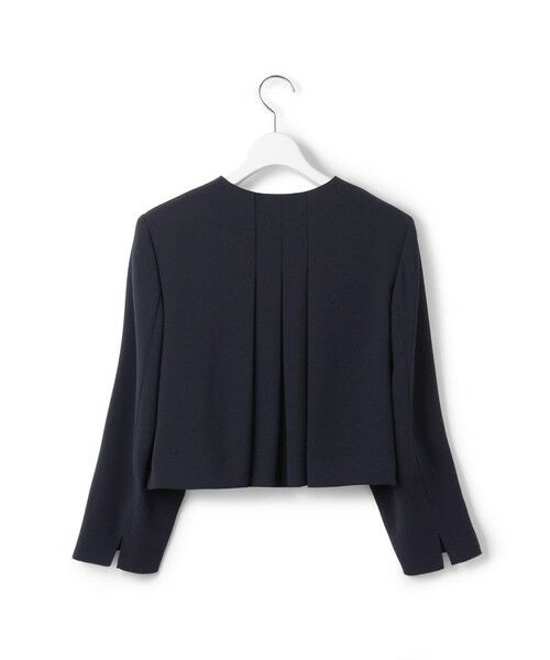 L size ONWARD(大きいサイズ) / エルサイズオンワード ノーカラージャケット | 【APPLAUDIR】クリアジョーゼット コンパクトタックジャケット | 詳細19