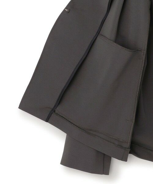 L size ONWARD(大きいサイズ) / エルサイズオンワード ノーカラージャケット | ナイロンストレッチポンチ ノーカラージャケット | 詳細12