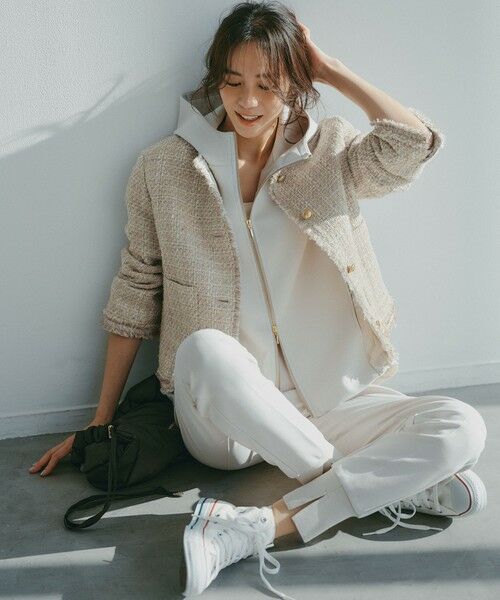 L size ONWARD(大きいサイズ) / エルサイズオンワード その他アウター | コットンダンボール フーディー アウター | 詳細17