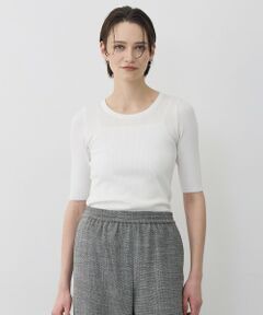 L size ONWARD(大きいサイズ) / エルサイズオンワード カットソー | 4×2リブ プルオーバーカットソー