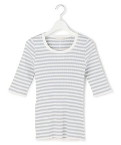 L size ONWARD(大きいサイズ) / エルサイズオンワード カットソー | 4×2リブ プルオーバーカットソー