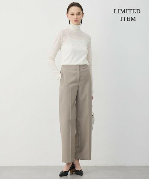 L size ONWARD(大きいサイズ) / エルサイズオンワード カットソー | 【WEB限定】 コットンレーシージャガード ハイネックカットソー | 詳細3