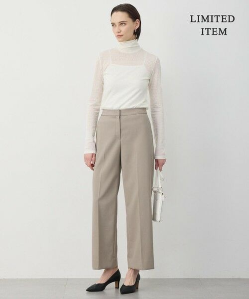 L size ONWARD(大きいサイズ) / エルサイズオンワード カットソー | 【WEB限定】 コットンレーシージャガード ハイネックカットソー | 詳細4