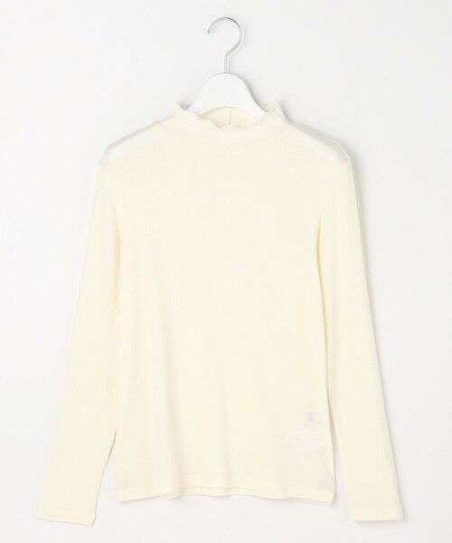 L size ONWARD(大きいサイズ) / エルサイズオンワード カットソー | シルク混ベアテレコ ハイネック シアー カットソー | 詳細5