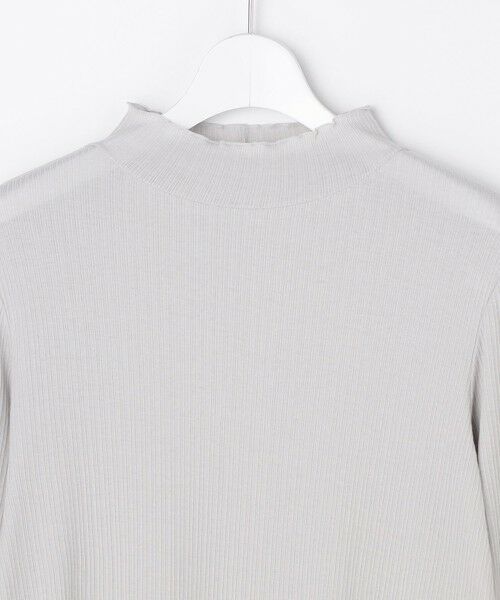 L size ONWARD(大きいサイズ) / エルサイズオンワード カットソー | シルク混ベアテレコ ハイネック シアー カットソー | 詳細6