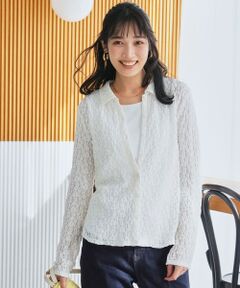 L size ONWARD(大きいサイズ) / エルサイズオンワード シャツ・ブラウス | レース シャツ