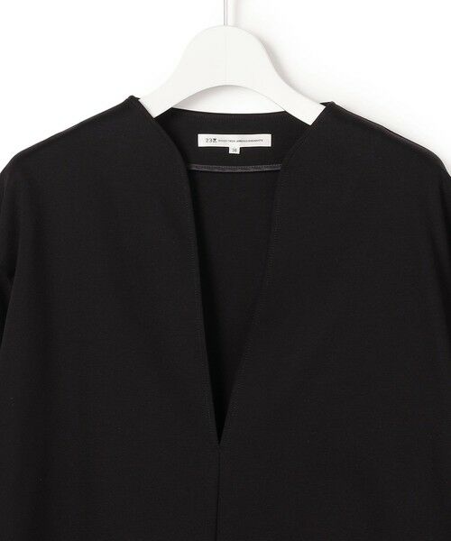 L size ONWARD(大きいサイズ) / エルサイズオンワード カットソー | コンパクトツイル Vネック カットソー | 詳細5