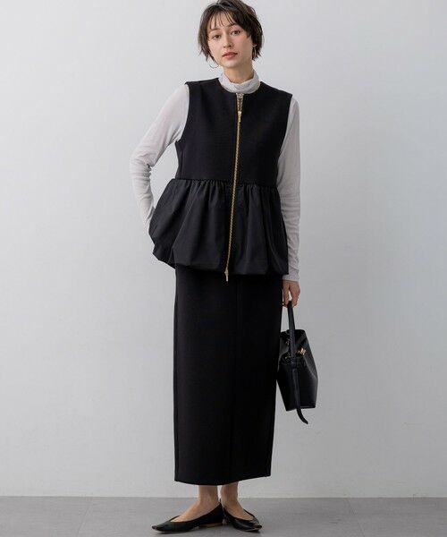 L size ONWARD(大きいサイズ) / エルサイズオンワード カットソー | シアーフライス レイヤード タートル カットソー | 詳細24