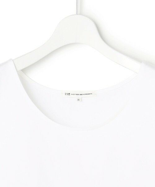 L size ONWARD(大きいサイズ) / エルサイズオンワード タンクトップ | ナチュラルコットンベア シアーペプラム タンクトップ | 詳細10