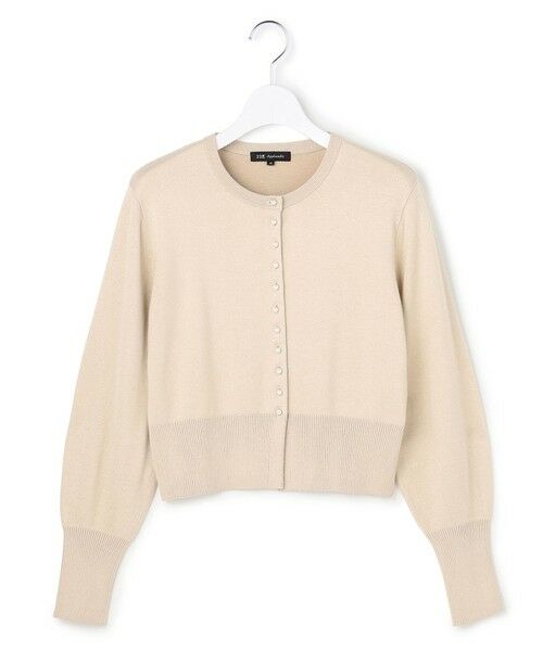 L size ONWARD(大きいサイズ) / エルサイズオンワード カーディガン・ボレロ | 【APPLAUDIR】コンパクト ラメカーディガン（シャンパン系）