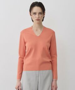 L size ONWARD(大きいサイズ) / エルサイズオンワード ニット・セーター | シンセティックフルニードル Vネックニット