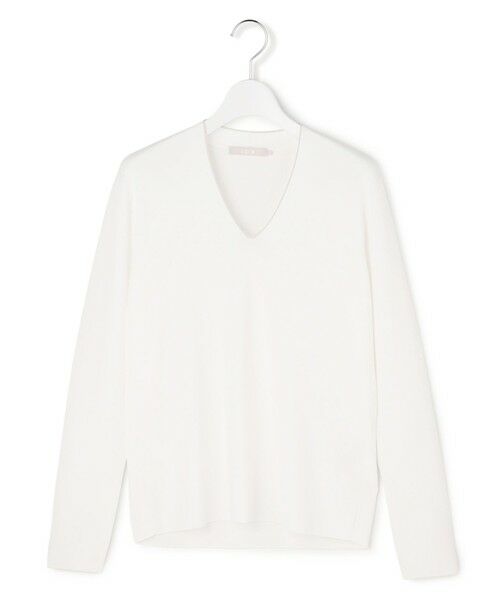 L size ONWARD(大きいサイズ) / エルサイズオンワード ニット・セーター | シンセティックフルニードル Vネックニット | 詳細4