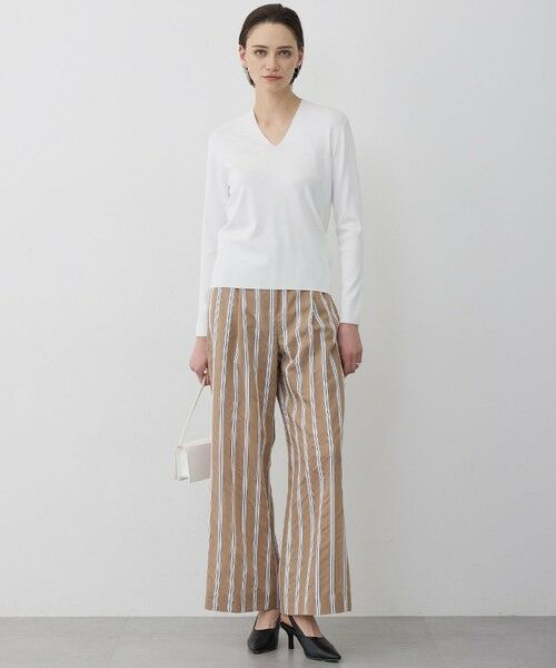 L size ONWARD(大きいサイズ) / エルサイズオンワード ニット・セーター | シンセティックフルニードル Vネックニット | 詳細1