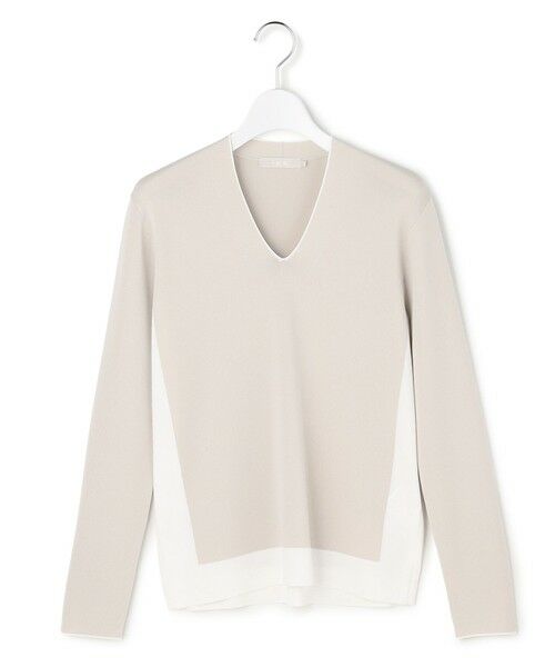 L size ONWARD(大きいサイズ) / エルサイズオンワード ニット・セーター | シンセティックフルニードル Vネックニット | 詳細17