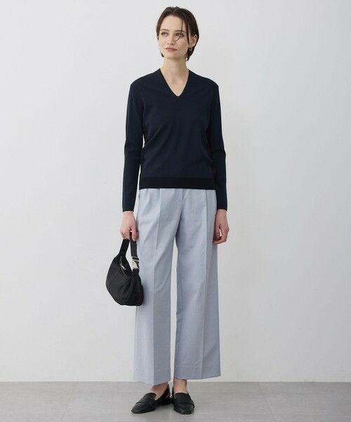 L size ONWARD(大きいサイズ) / エルサイズオンワード ニット・セーター | シンセティックフルニードル Vネックニット | 詳細19