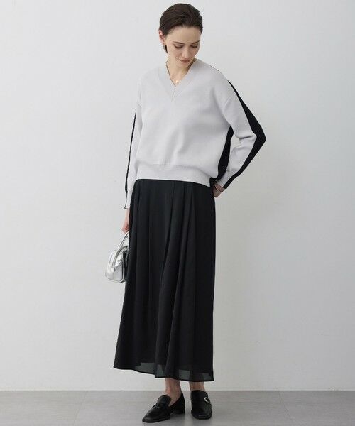 L size ONWARD(大きいサイズ) / エルサイズオンワード ニット・セーター | コットンポリエステルスムース Vネックニット | 詳細6