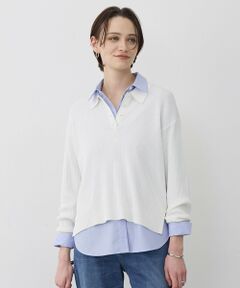 マーセライズコットンポロ ニット