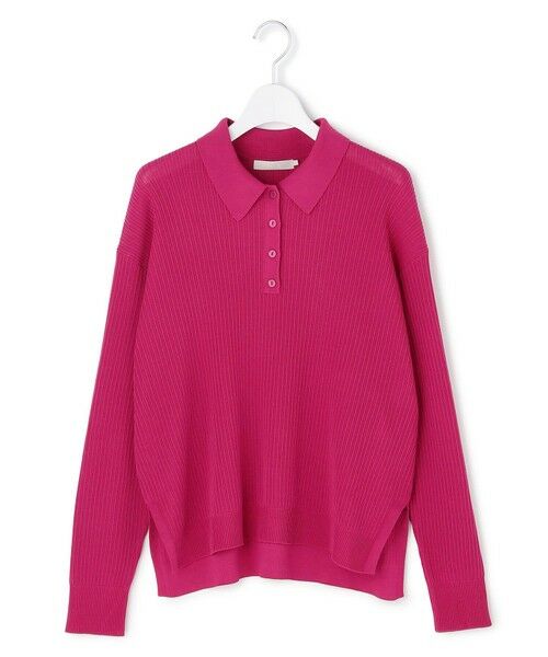 L size ONWARD(大きいサイズ) / エルサイズオンワード ニット・セーター | マーセライズコットンポロ ニット | 詳細7