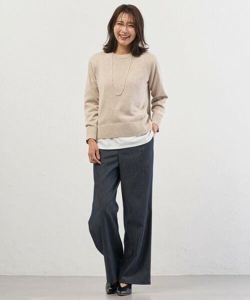 L size ONWARD(大きいサイズ) / エルサイズオンワード ニット・セーター | Reeves Shine クルーネック ニット | 詳細1