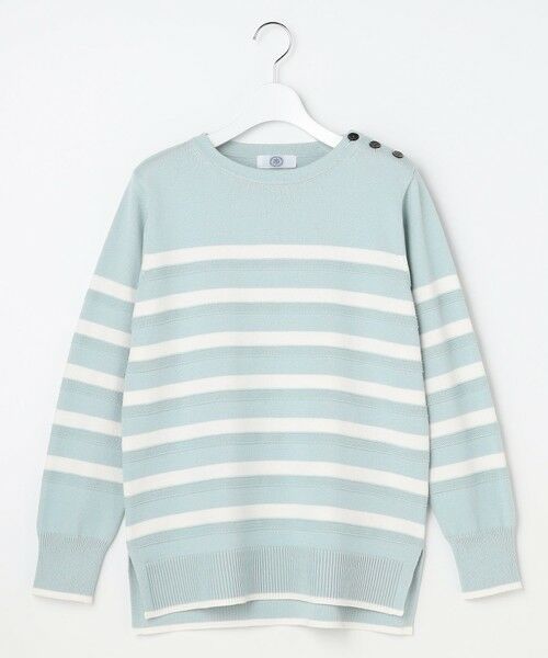 L size ONWARD(大きいサイズ) / エルサイズオンワード ニット・セーター | Cotton Polyester カラーボーダー ニット | 詳細3