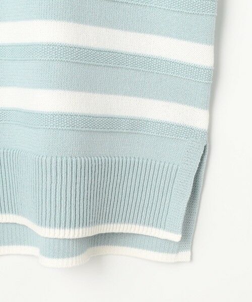 L size ONWARD(大きいサイズ) / エルサイズオンワード ニット・セーター | Cotton Polyester カラーボーダー ニット | 詳細7