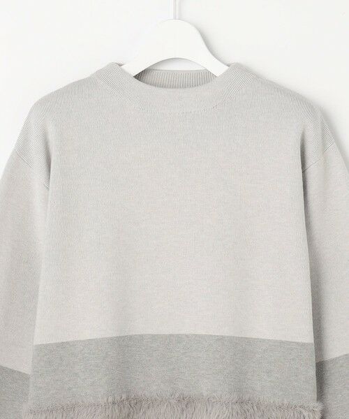 L size ONWARD(大きいサイズ) / エルサイズオンワード ニット・セーター | フェザーブロッキング ニット | 詳細5